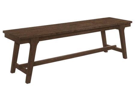 Reynolds - Wood Trestle Base Dining Bench - Brown Oak For Cheap