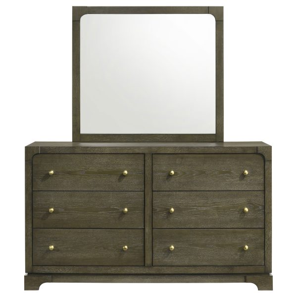 Gran Park - 6-Drawer Dresser And Mirror - Dark Cocoa Supply