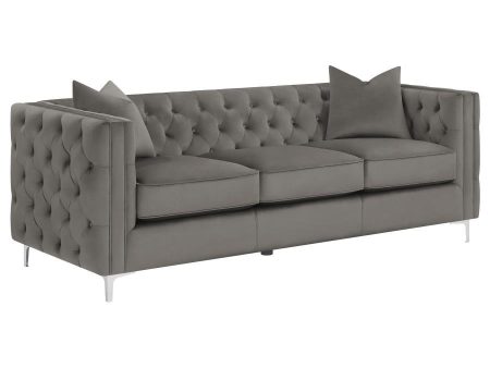 Phoebe - Tufted Tuxedo Arms Sofa - Urban Bronze Sale