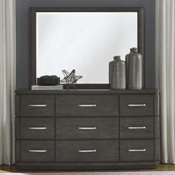 Cascade Falls - Dresser & Mirror - Satin Espresso Cheap