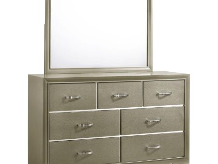 Beaumont - 7-Drawer Dresser With Mirror - Champagne Online now