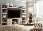 Willowton - Whitewash - 4-Piece Entertainment Center For Discount