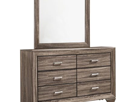 Kauffman - 6-Drawer Dresser with Mirror Online Sale