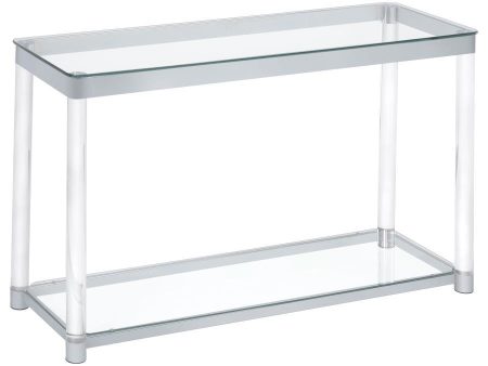 Anne - Acrylic Glass Top Entryway Sofa Console Table - Chrome Online Hot Sale