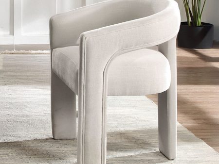 Gamarya - Side Chair (Set of 2) - White Chenille Online Hot Sale