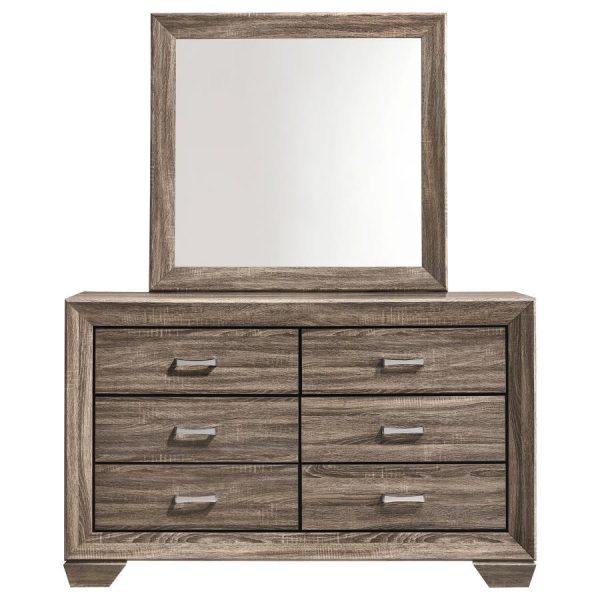 Kauffman - 6-Drawer Dresser with Mirror Online Sale