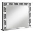 Wilmer - Rectangular Table Vanity Mirror With Lighting - Silver on Sale