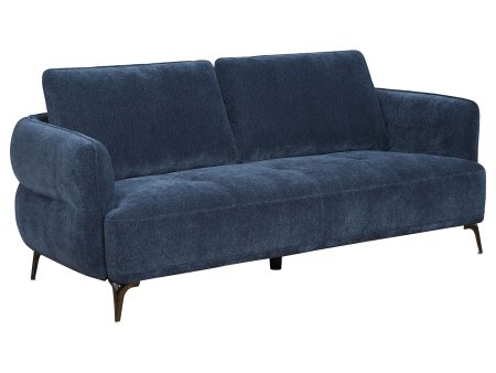 Lively - Chenille Upholstered Modern Track Arm Sofa - Blue Supply