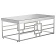 Dafina - Rectangular Mirrored Top Coffee Table - Chrome For Sale