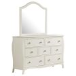 Dominique - 7-Drawer Dresser With Mirror - Cream White Online