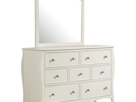 Dominique - 7-Drawer Dresser With Mirror - Cream White Online