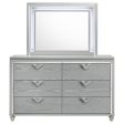 Veronica - 6-Drawer Dresser With Mirror - Light Silver Online Hot Sale