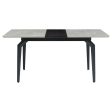 Mina - Rectangular Extension Dining Table - Gray Ceramic Discount