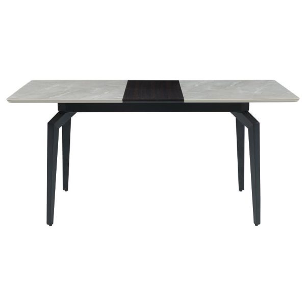 Mina - Rectangular Extension Dining Table - Gray Ceramic Discount