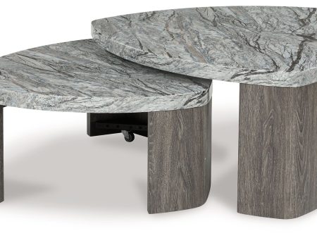 Surmour - Gray   Brown - Stacked Cocktail Table Hot on Sale