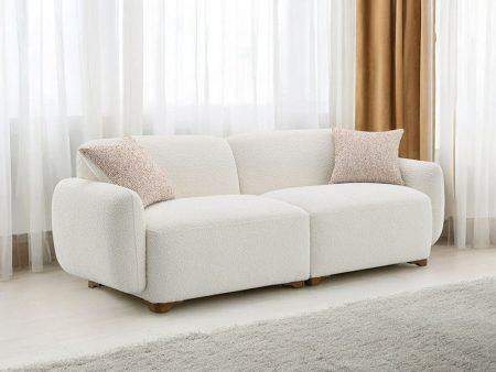 Darius - Sofa With 2 Pillows - Beige Boucle on Sale