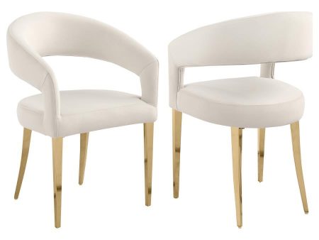 Galiano Velvet - Upholstered Dining Arm Chair (Set of 2) For Discount