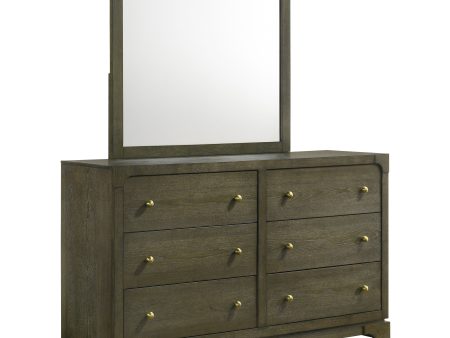 Gran Park - 6-Drawer Dresser And Mirror - Dark Cocoa Supply