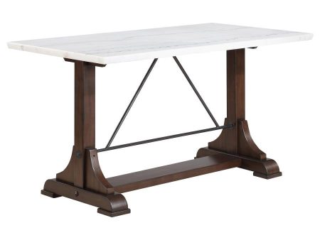 Aldrich - Marble Top Counter Height Dining Table - White Online now