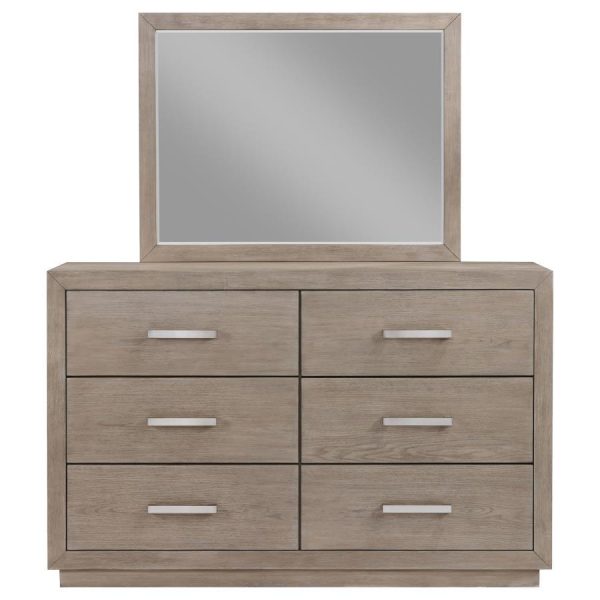 Kenora - 6-Drawer Dresser And Mirror - Barley Brown Online Hot Sale