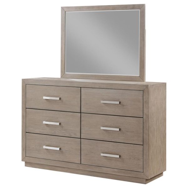 Kenora - 6-Drawer Dresser And Mirror - Barley Brown Online Hot Sale