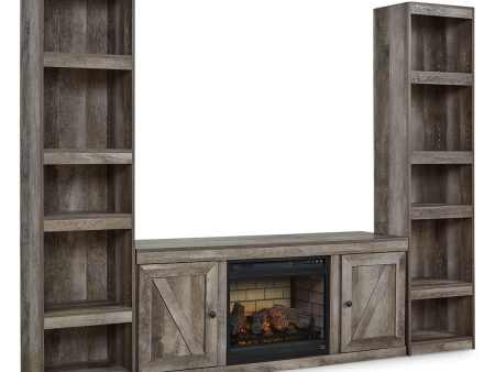 Wynnlow - Gray - 3-Piece Entertainment Center With Electric Fireplace Fashion