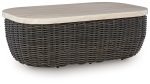 Kimora - Beige   Dark Brown - Rectangular Cocktail Table For Sale