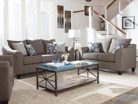 Salizar - Upholstered Flared Arm Sofa Set For Discount