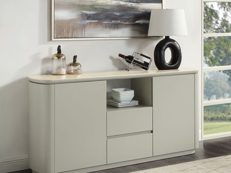 Ingram - Server - Ceramic Top & Light Gray Finish Supply