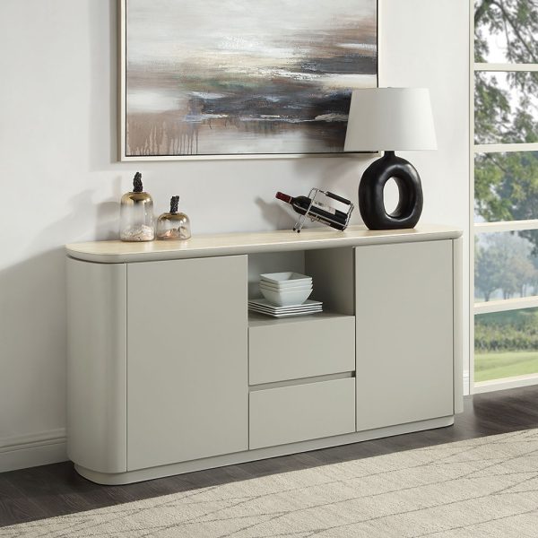 Ingram - Server - Ceramic Top & Light Gray Finish Supply