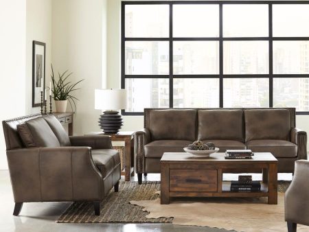 Leaton - Upholstered Recessed Arm Sofa Set For Cheap