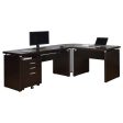 Skylar - L-Shape Desk With Mobile File Cabinet - Cappuccino Online