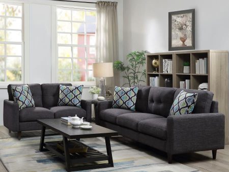 Watsonville - Upholstered Track Arm Sofa Set Discount