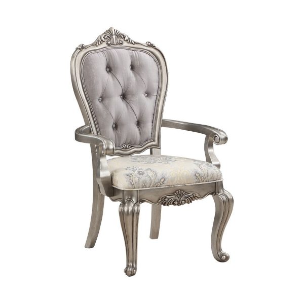 Ariadne - Arm Chair (Set of 2) - Velvet & Antique Platinum Fashion