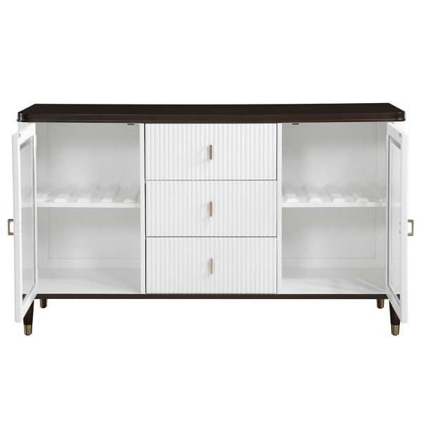 Carena - Server - White & Brown Finish Sale