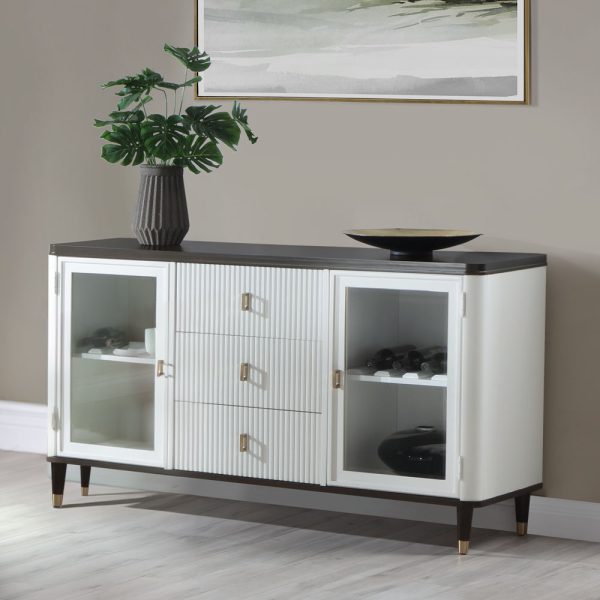 Carena - Server - White & Brown Finish Sale