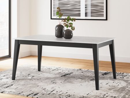 Jettaya - Black   White - Rectangular Dining Room Table Sale