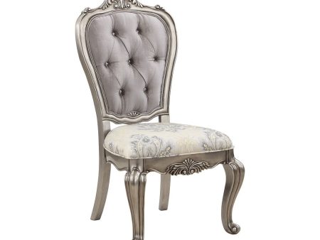 Ariadne - Side Chair (Set of 2) - Velvet & Antique Platinum Hot on Sale