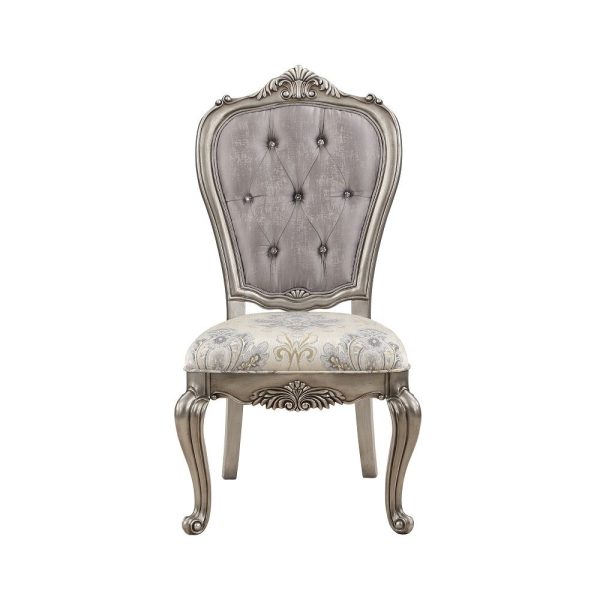 Ariadne - Side Chair (Set of 2) - Velvet & Antique Platinum Hot on Sale