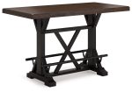 Valebeck - Rect Dining Room Counter Table With Wine Rack For Cheap