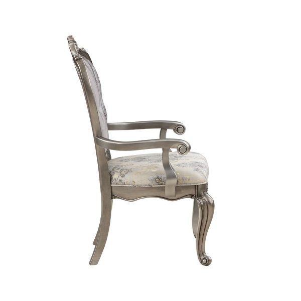 Ariadne - Arm Chair (Set of 2) - Velvet & Antique Platinum Fashion