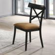 Hillary - Side Chair (Set of 2) - Walnut & Black Fashion