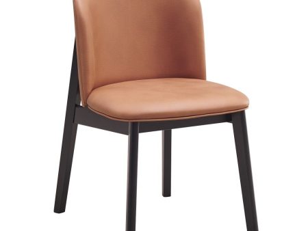 Eliora - Side Chair (Set of 2) - Camel & Black For Cheap