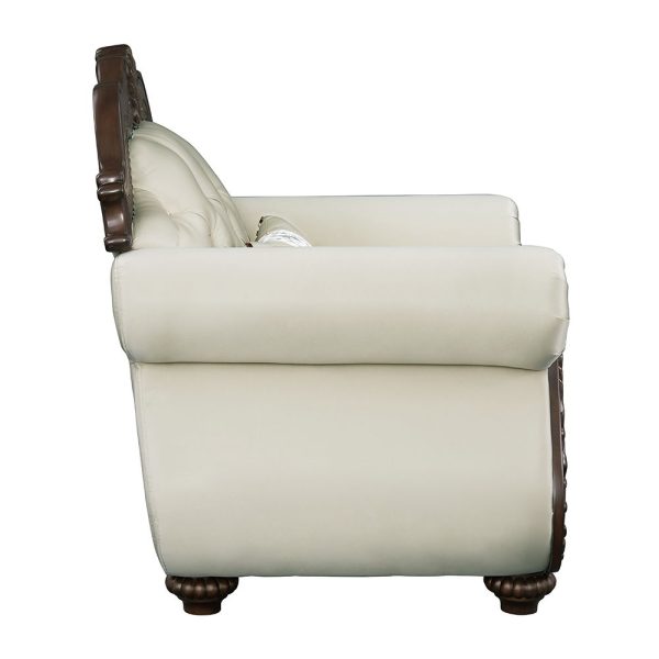 Pierce - Chair With Pillow - Beige Fabric & Cherry Finish Online Sale