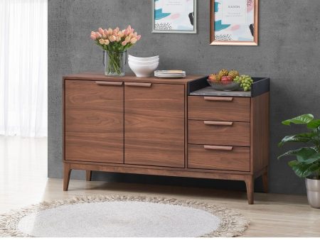 Bevis - Server - Green & Walnut Discount